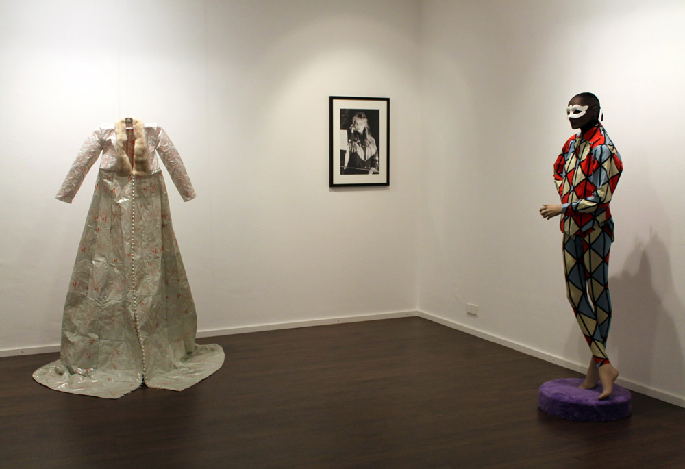 It displays two works of art exhibited at Galerie Supper 2015.