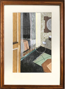 2023 - various papers, pencil, framed - 36,5 x 26,5 cm