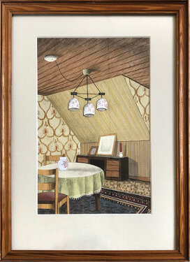 2023 - various papers, pencil, framed - 36,5 x 26,5 cm