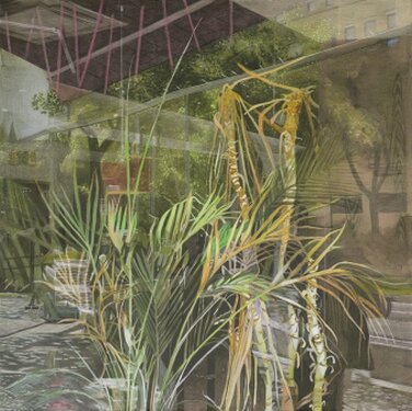 2022 - acrylic and pencil on canvas - 100 x 100 cm