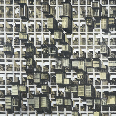 2020 - polychromos and charcoal on paper - 150 x 150 cm
