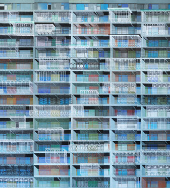 2020 - polychromos and charcoal on paper (20 sheets) - 170 x 150 cm
