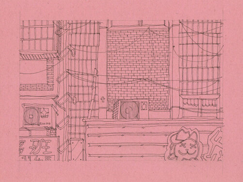 2020 - fineliner on paper - approx. 17 x 23 cm