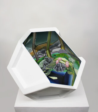 2019 - acrylic and oil wood - 40 x 50 x 50 cm
