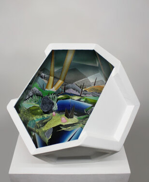 2019 - acrylic and oil wood - 40 x 50 x 50 cm