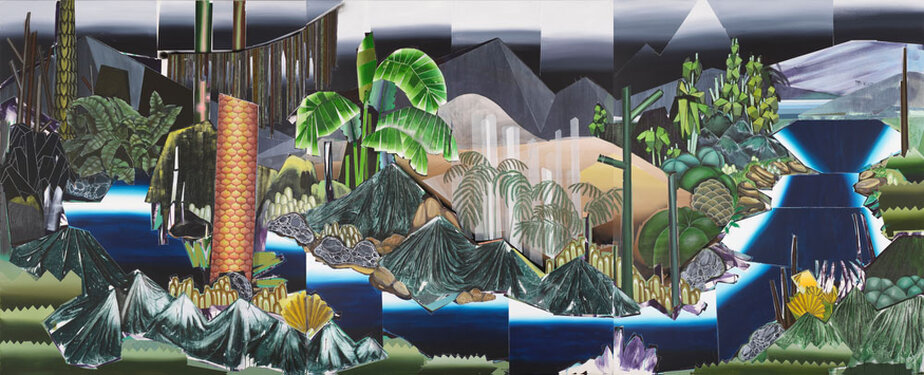 2017 - acrylics and oil on canvas - 220 x 540 cm