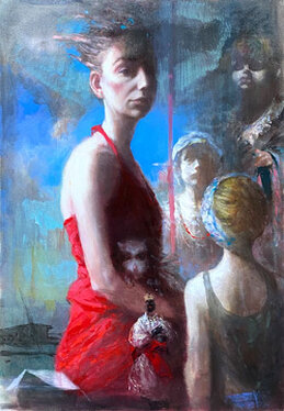 2023 - mixed media on wood - 100 x 70 cm