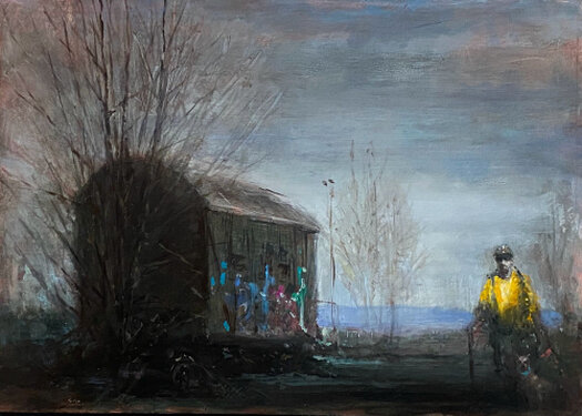 2023 - oil on wood - 31,5 x 44,5 cm