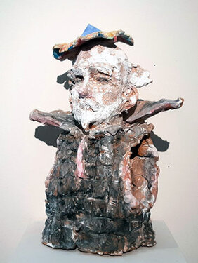 2022 - terracotta painted - h 31,5 cm