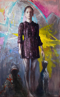 2021 - mixed media on wood - 119 x 74 cm