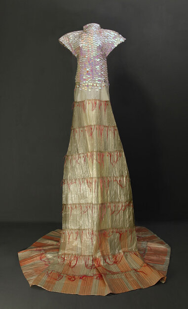 2013/14 - garbage bags, yarn, sequines - approx. 220 cm h
