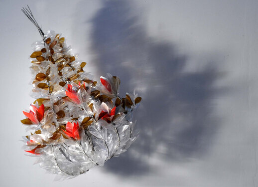 2016 - trash plastic bottles, wire - 86 x 55 x 55 cm