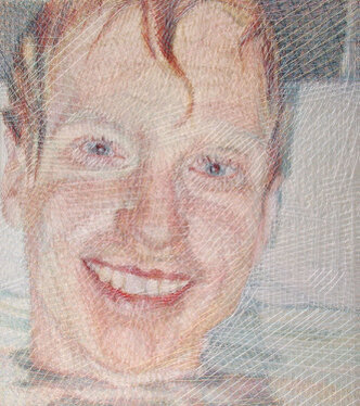 2002 - yarn on organza - 50 x 45 cm
