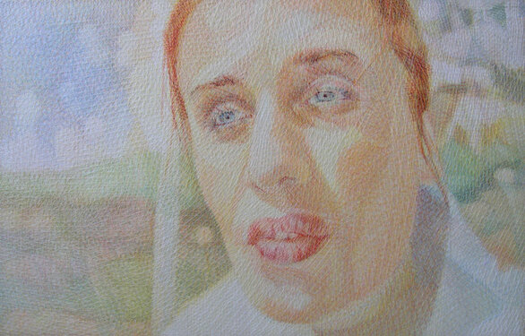 2003 - yarn on organza - 80 x 120 cm