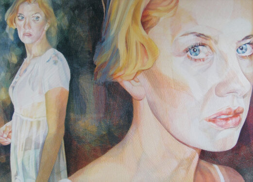 2006 - yarn on organza - 140 x 190 cm