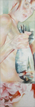 2006 - yarn on organza - 160 x 60 cm
