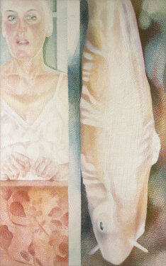 2005/06 - yarn on organza - 150 x 100 cm
