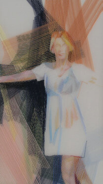 2007 - yarn on organza - 50 x 30 cm