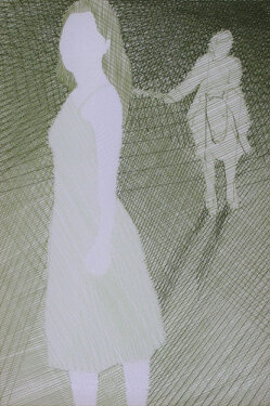 2009 - yarn on organza - 50 x 30 cm