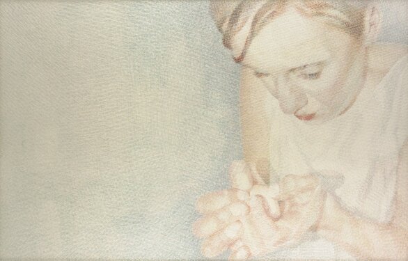 2003 - yarn on organza - 100 x 150 cm