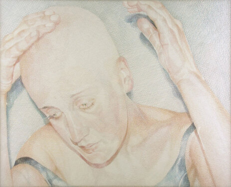 2005 - yarn on organza - 130 x 160 cm
