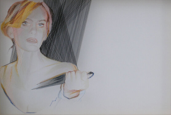 2008 - yarn on organza - 30 x 50 cm