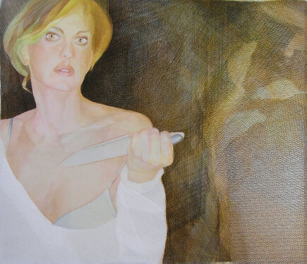 2009 - yarn on organza - 130 x 150 cm