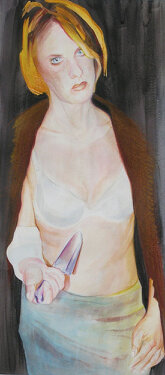 2009 - crayon and watercolor on paper - 46 x 20,5 cm