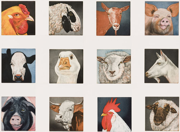 2006 - colour-etching on rag paper - edition 90 - each 36 x 38 cm