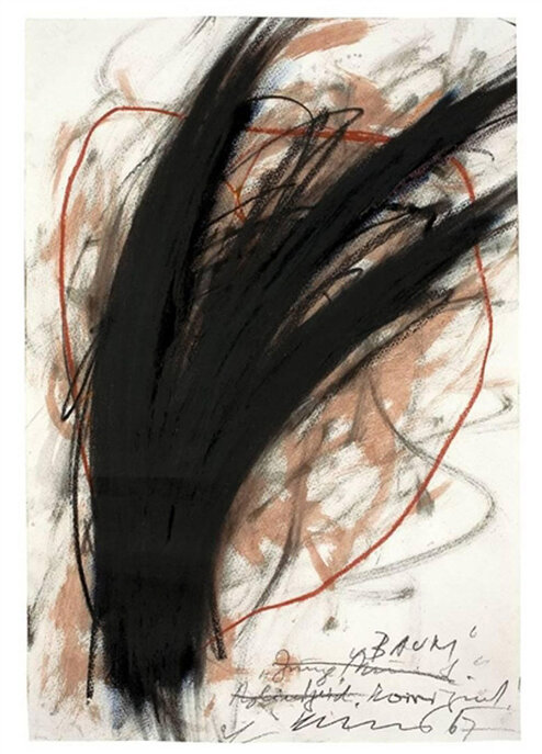 1967 - mixed media on vellum - 43,5 x 29,5 cm