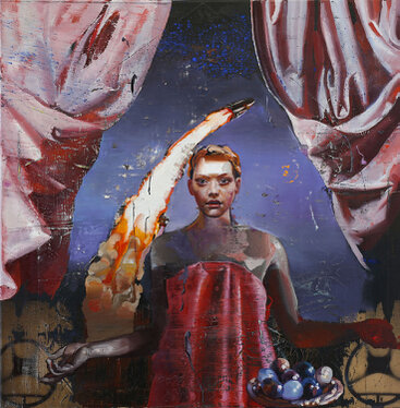 2017 - oil and acrylic on canvas - 100 x 100 cm