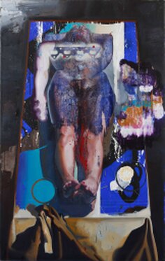 2018 - oil acrylic and eggtempera on canvas - 174 x 110 cm