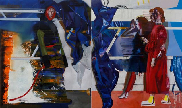 2019 - oil and acrylic on canvas - 130 x 220 cm