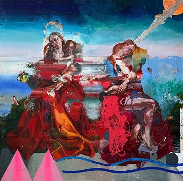 2025 - oil and acrylic on canvas - 200 x 205 cm
