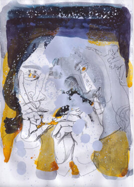 2026 - Pencil, Ink and oil on paper - 29,7 x 21 cm