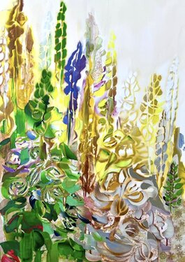 2025 - Mixed media: cut, painted, printed with acrylic Paint Paper on drawing cardboard, framed - 90 x 73 cm