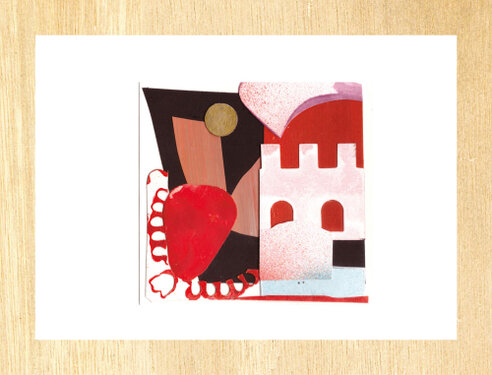 2022 - mixed media - 10 x 10 on 13 x 18 cm
