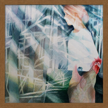 2012-13 - yarn on organza - 160 x 160 cm