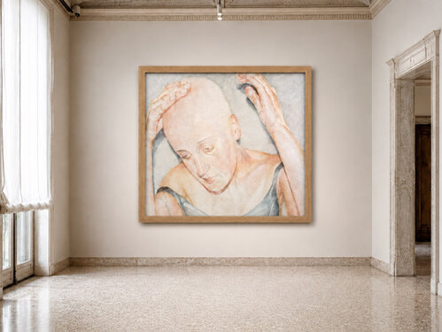 2005 - yarn on organza - 130 x 160 cm