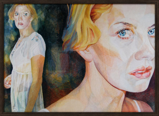 2006 - yarn on organza - 140 x 190 cm