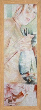 2006 - yarn on organza - 160 x 60 cm
