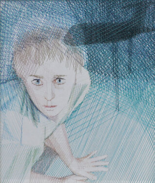 2012 - yarn on organza - 40 x 35 cm