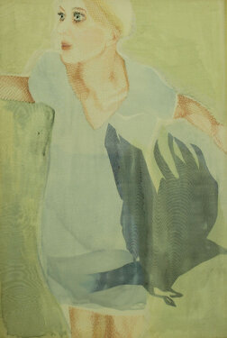 2012 - yarn on organza - 70 x 50 cm