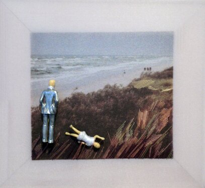 2013 - mixed media on organza - 26 x 27 cm