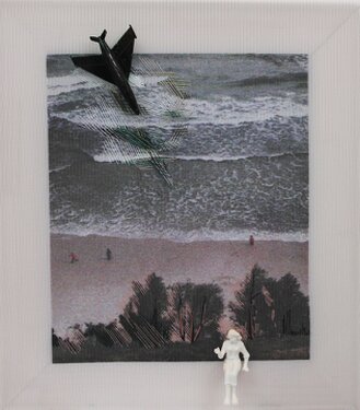 2013 - mixed media on organza - 33 x 29 cm