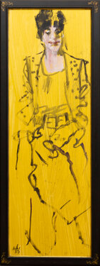 2023 - acrylic and charcoal on canvas - 150 x 50 cm