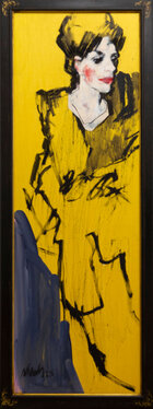 2023 - acrylic and charcoal on canvas - 150 x 50 cm