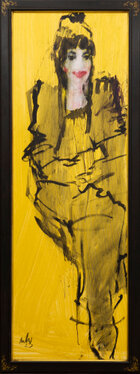 2023 - acrylic and charcoal on canvas - 150 x 50 cm