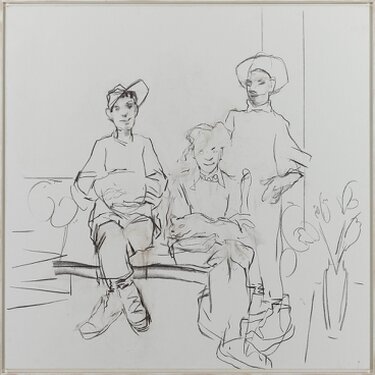2021 - charcoal on canvas - 160 x 160 cm