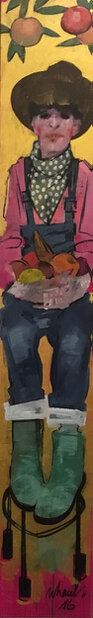 2016 - acrylic and charcoal on canvas - 180 x 30 cm 